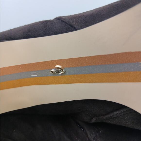 Sam Edelman SZ 11/42 Irie Calfskin Suede Square Toe Boots In Chocolate Brown - Picture 11 of 11